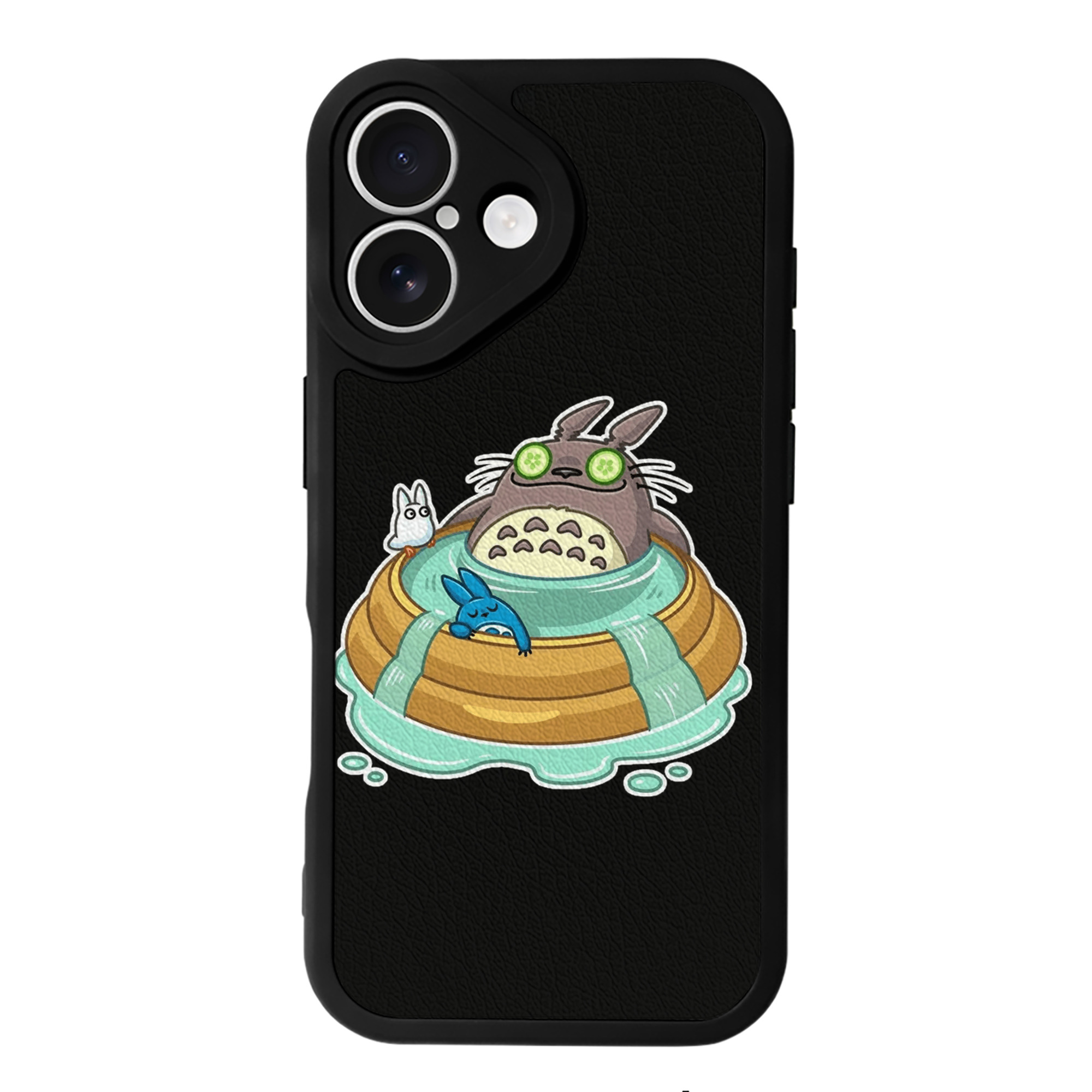 （画像用） となりのトトロ 草壁メイ 草壁サツキ My Neighbor Totoro Satsuki Kusakabe Mei Kusakabe 【iPhone 16シリーズ対応】シリコンスマホケース（レザー調） 材質：シリコン